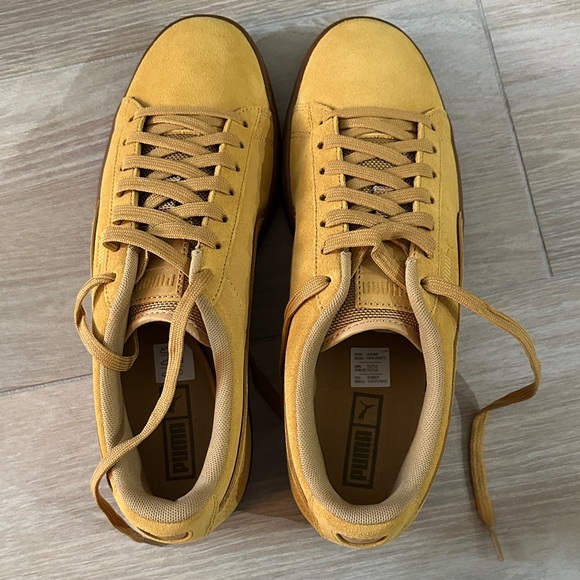 Puma Men's Mustard Suede Sneakers - Picture 2 of 5